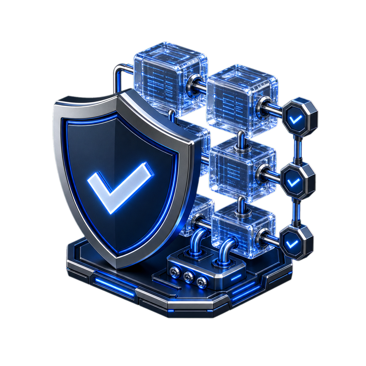 3D security shield and transparent on-chain ledger